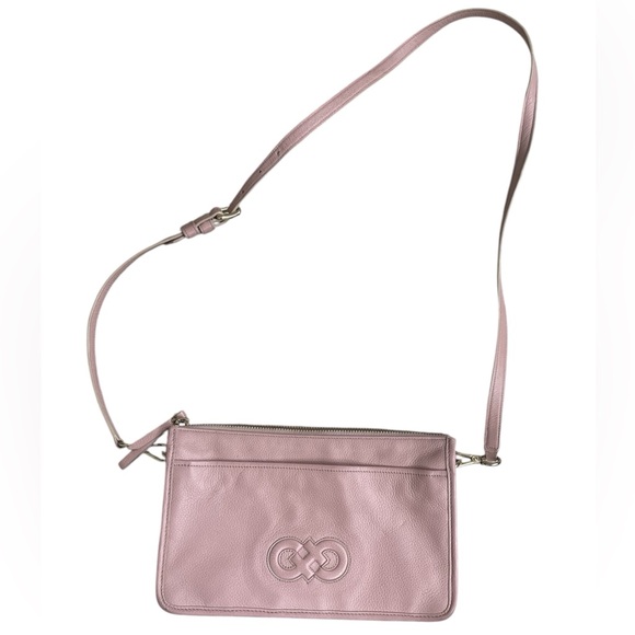 COLE HAAN Shoulder bag Leather PNK CHO11158 pink‎ Smooth Top Zip Pockets - Picture 1 of 12